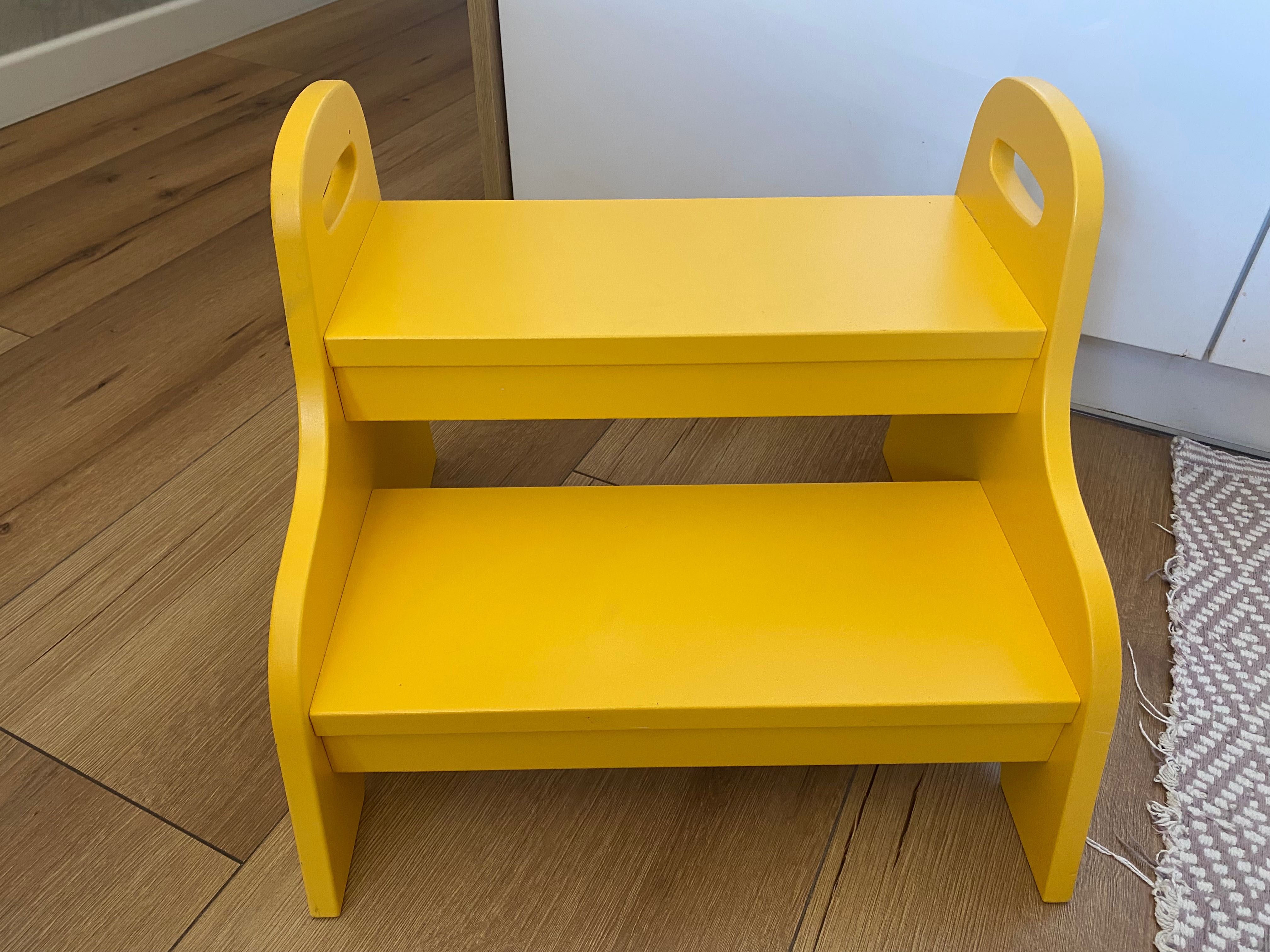 Schodki / Taboret dziecięcy, żółty