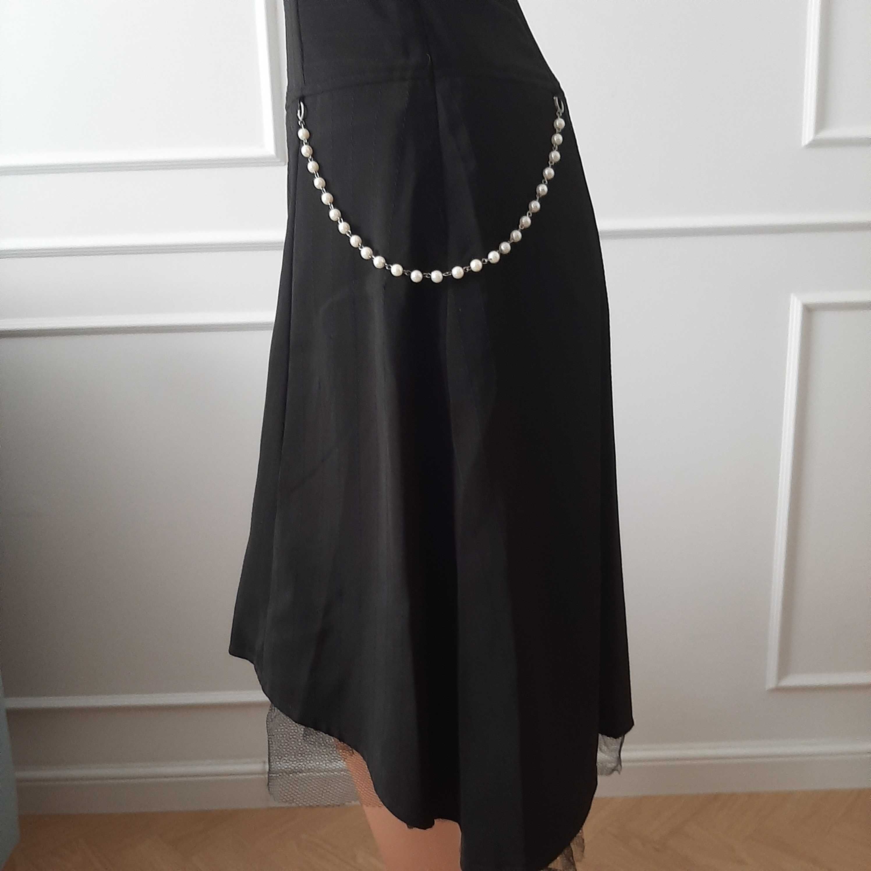 czarna sukienka tiul alternative goth witch alt