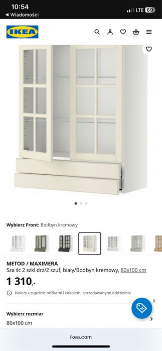 Bodbyn Szafka kuchenna Ikea wiszaca stojaca z szufladami