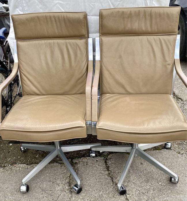 Skórzany fotel biurowy w stylu vintage