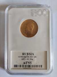 10 rubli 1911 złoto oryginal