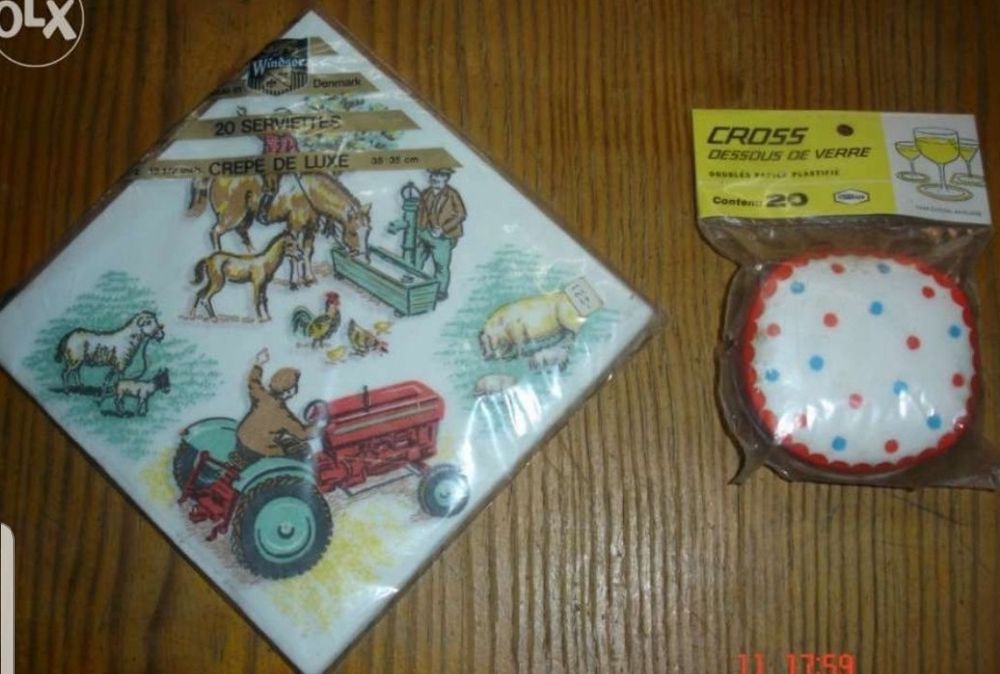 Underlagg Vintage (Guardanapos) para chá Inglês e base de copos