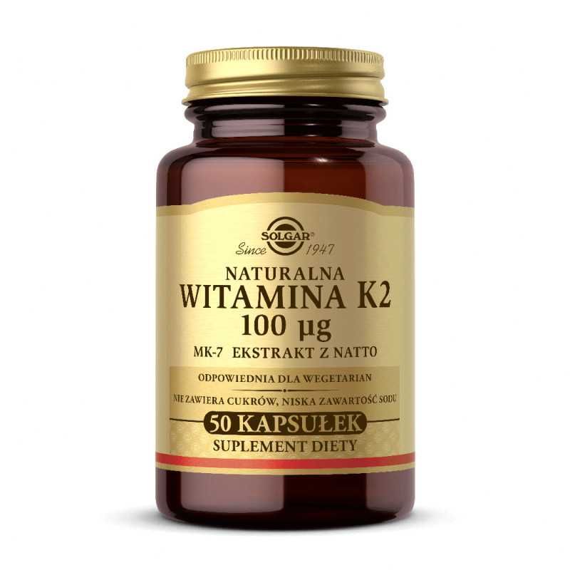 Solgar Naturalna Witamina K2 100mcg 50 vege kaps.