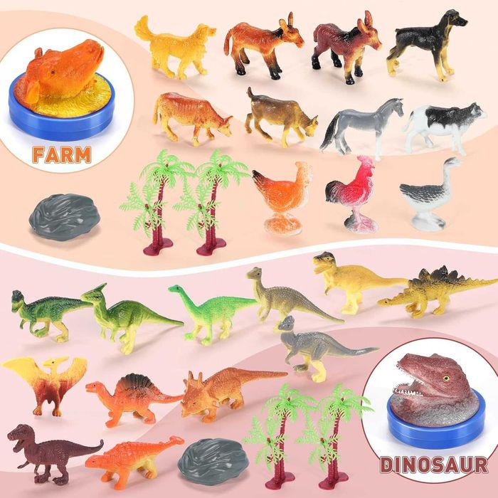 Zestaw figurek zwierzęta w tubie mix zestaw 102 elementy A60