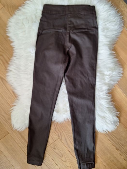 Spodnie z ekoskóry, brąz, czekolada, Stradivarius, rozm 36