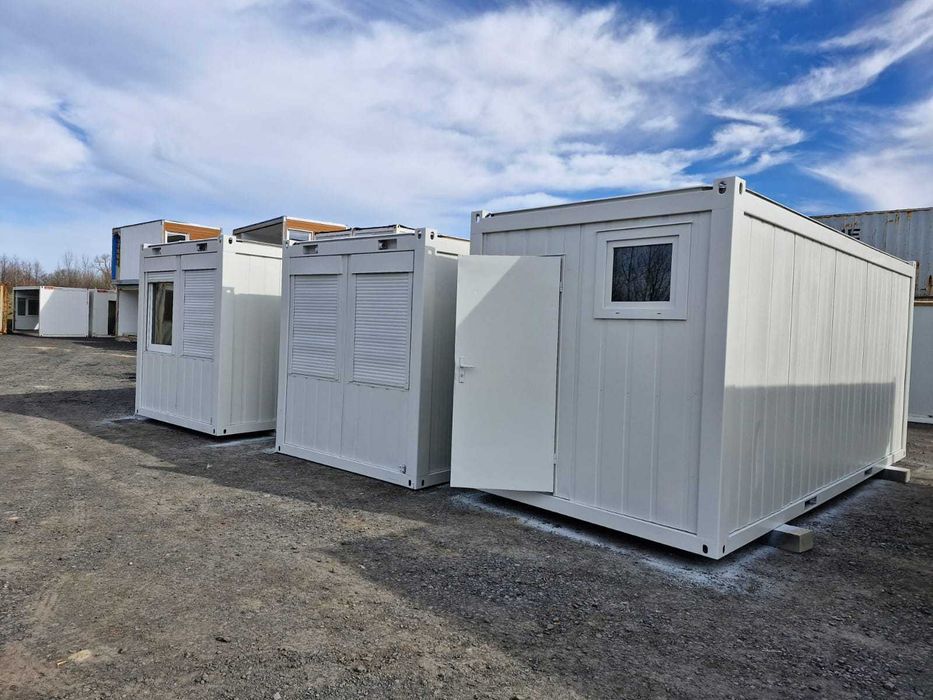 Kontener socjalny biurowy magazynowy mieszkalny 6x2,5 m biały