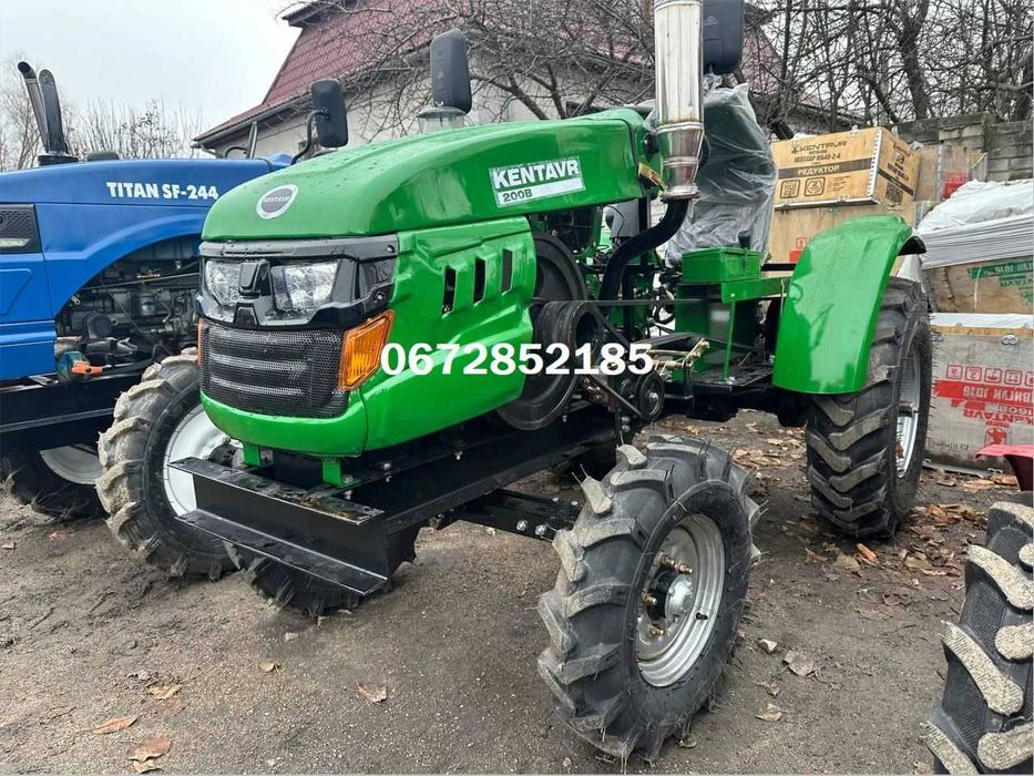 Міні-Трактор KENTAVR 200B з посиленою рамой+фреза+плуг ДОСТАВКА КРЕДИТ