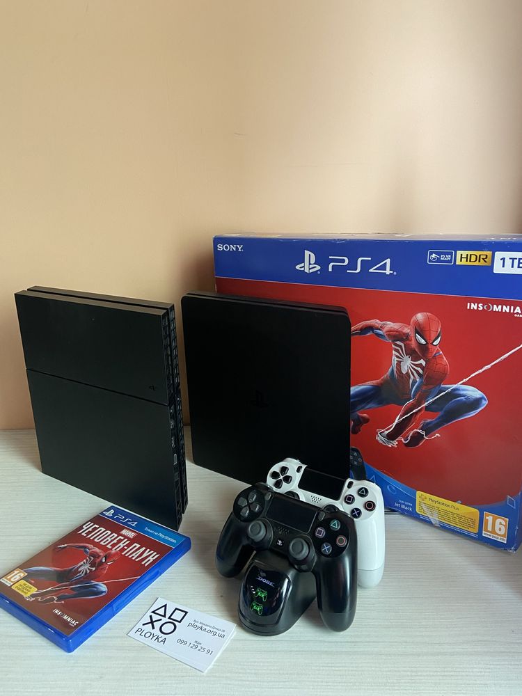 Магазин! Sony Playstation 4 Slim 500GB +Игры. 1 или 2 джойстика.