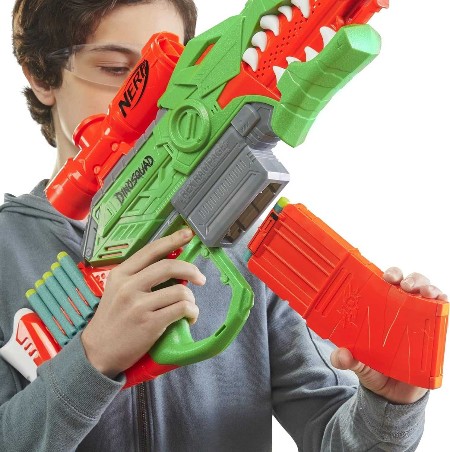 NERF DinoSquad Rex-Rampage Motorized Бластер Тиранозавр Рекс