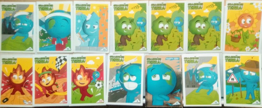 Cromos Angry Birds 2 e cartas Lidl.