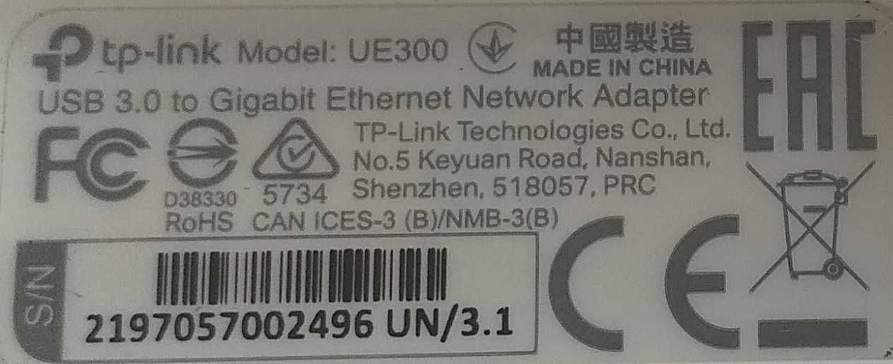 Karta sieciowa Adapater TP-Link UE300 (10/100/1000Mbit) USB 3.0