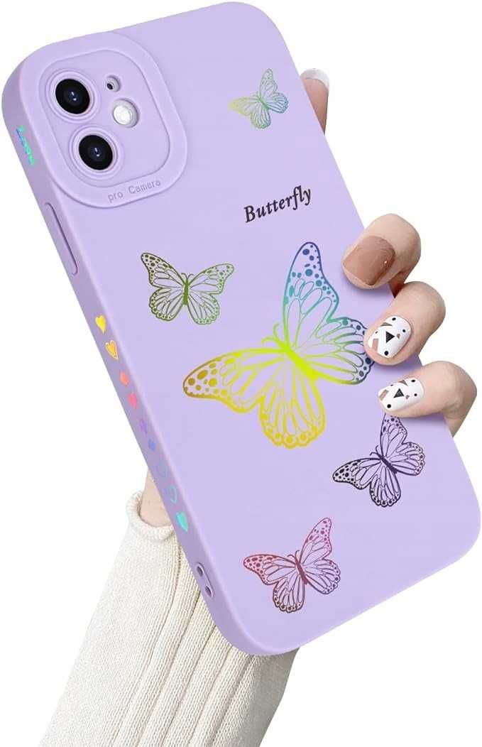 Plecki Newseego do Apple IPhone 12 Butterfly bordowy
