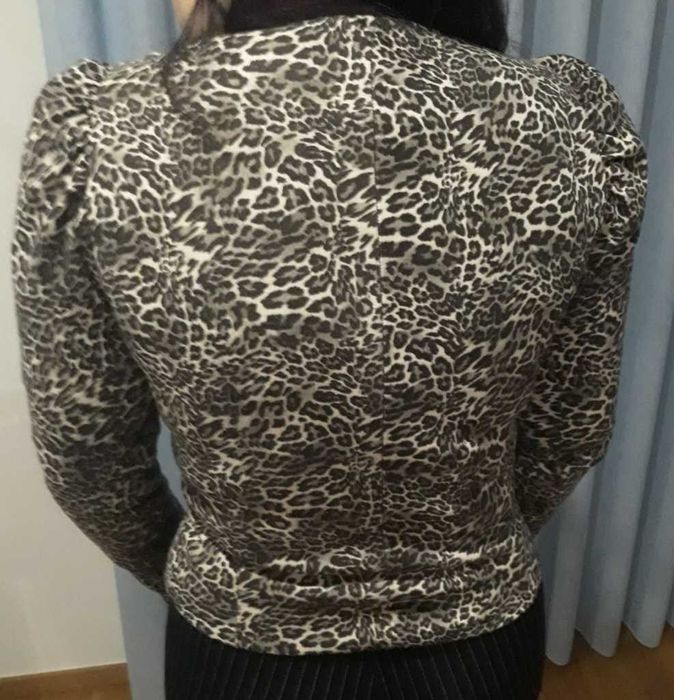 Casaco estampado leopardo