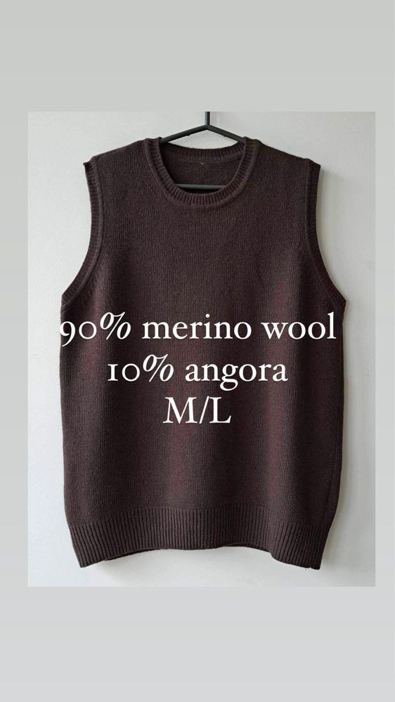 Kamizelka M/L merino wool/angora