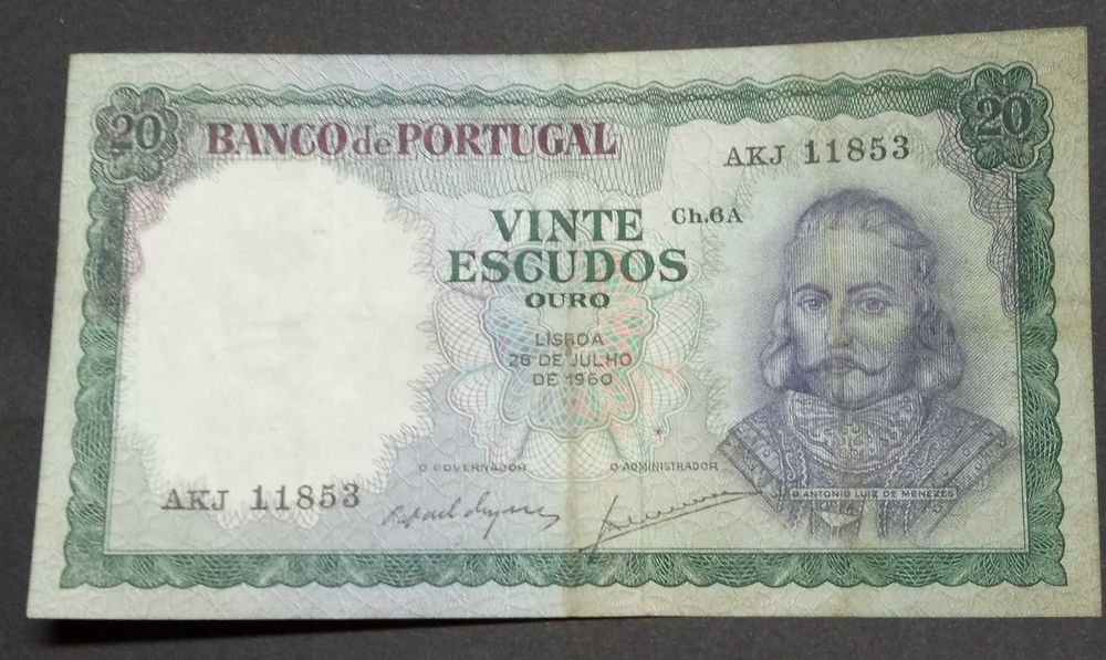 Nota de 20 escudos de 1960