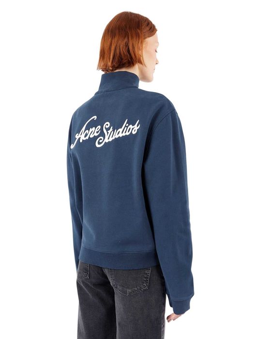 Світшот Acne Studios Zip-Up Sweatshirt Deep Blue