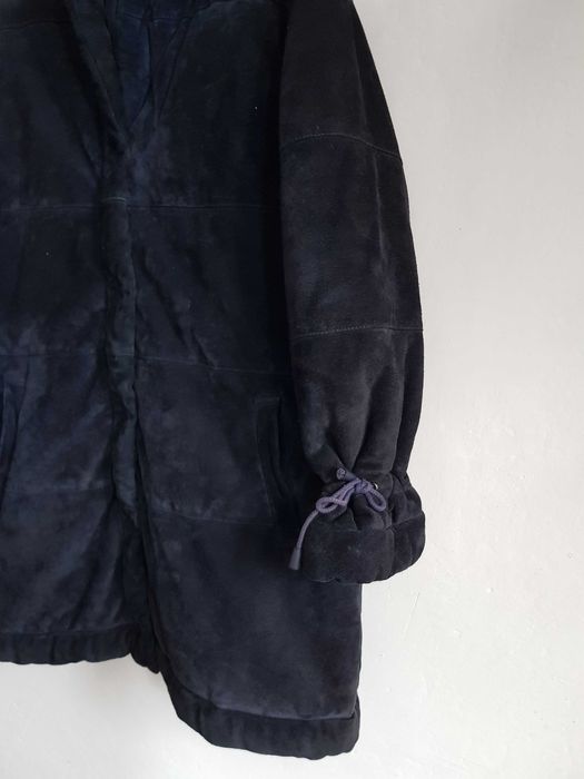 Zamszowy ocieplany płaszcz retro #rouje #sezane #madelle