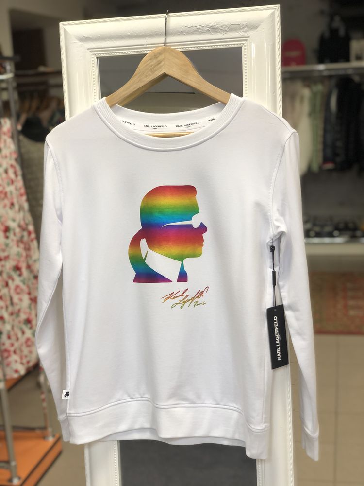 Біла шкіряна сумка рюкзак Kors Karl Lagerfeld оригінал