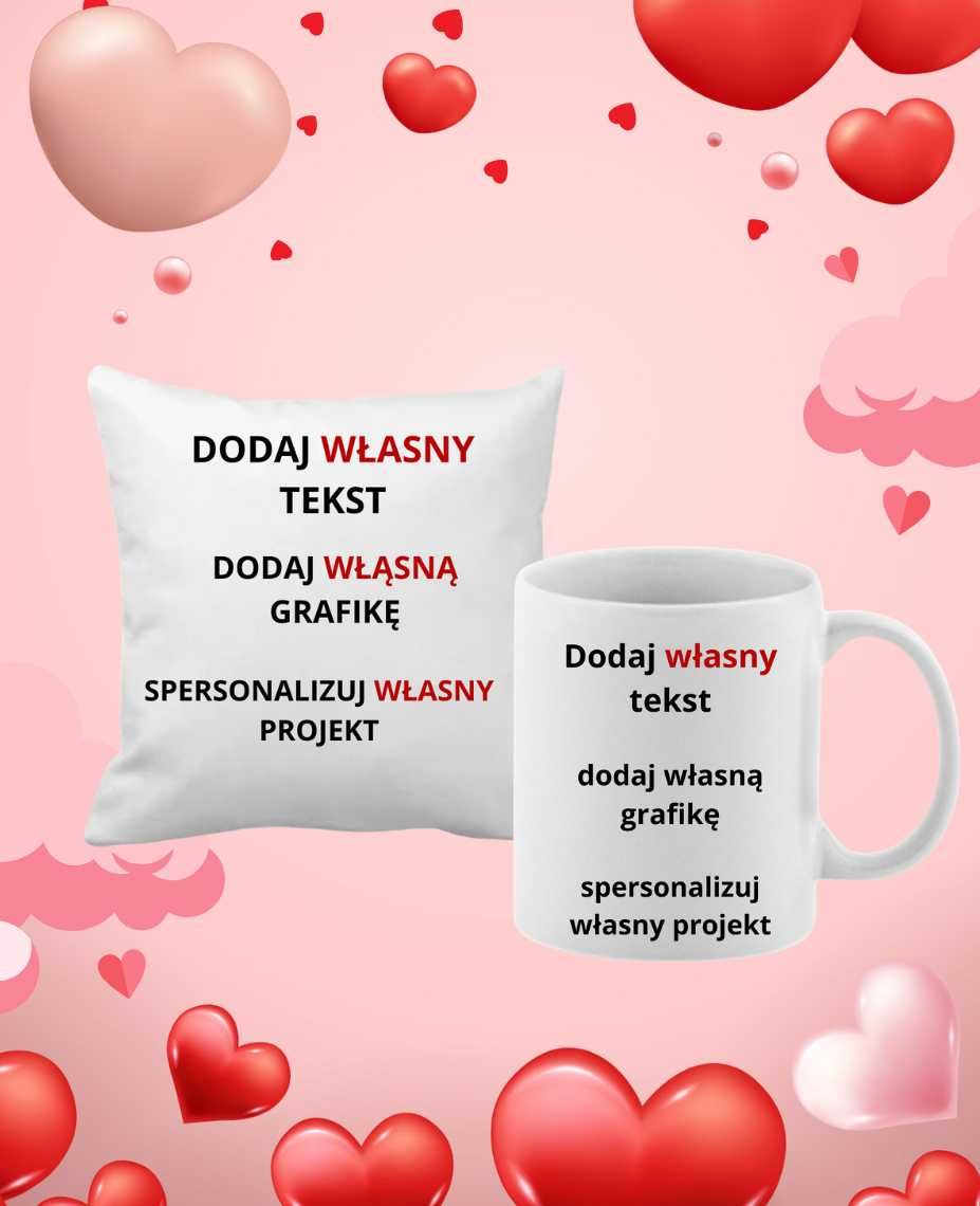 Zestaw kubek poduszka! Idealny na walentynki!