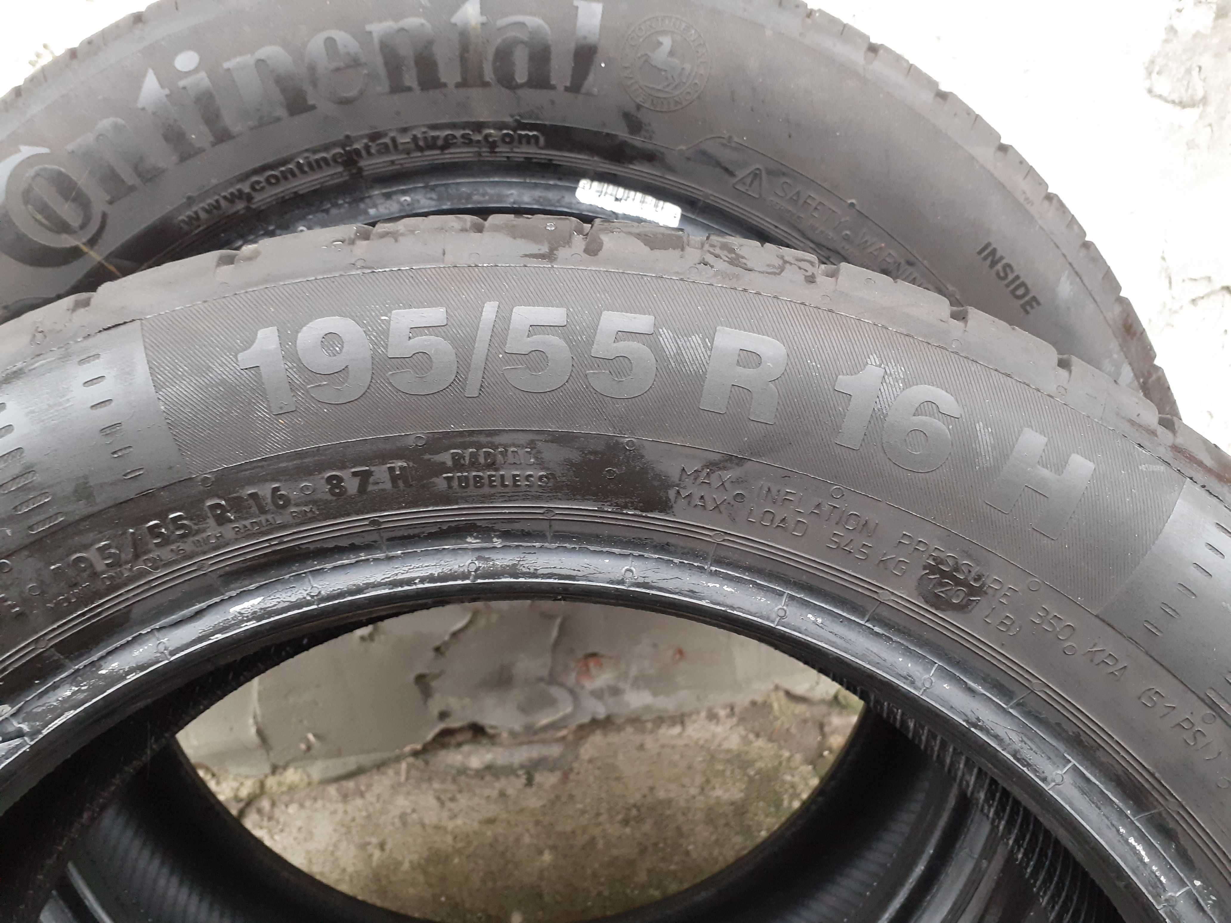 Opony Letnie 195/55 R16 CONTINENTAL ContiEcoContact5 2szt 7,86mm