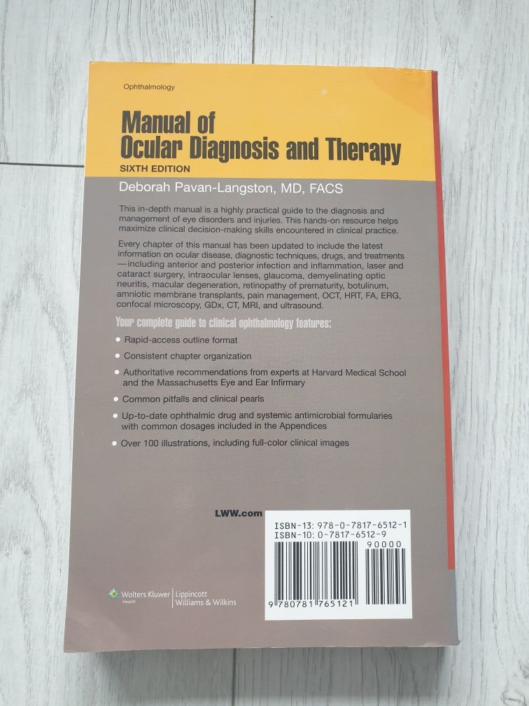 "Manual of Ocular Diagnosis and Therapy" Deborah Pavan-Langston