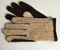 KOSITA rękawiczki pięciopalczaste skórzano-bawełniane