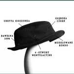 Czarny kapelusz S/M bucket