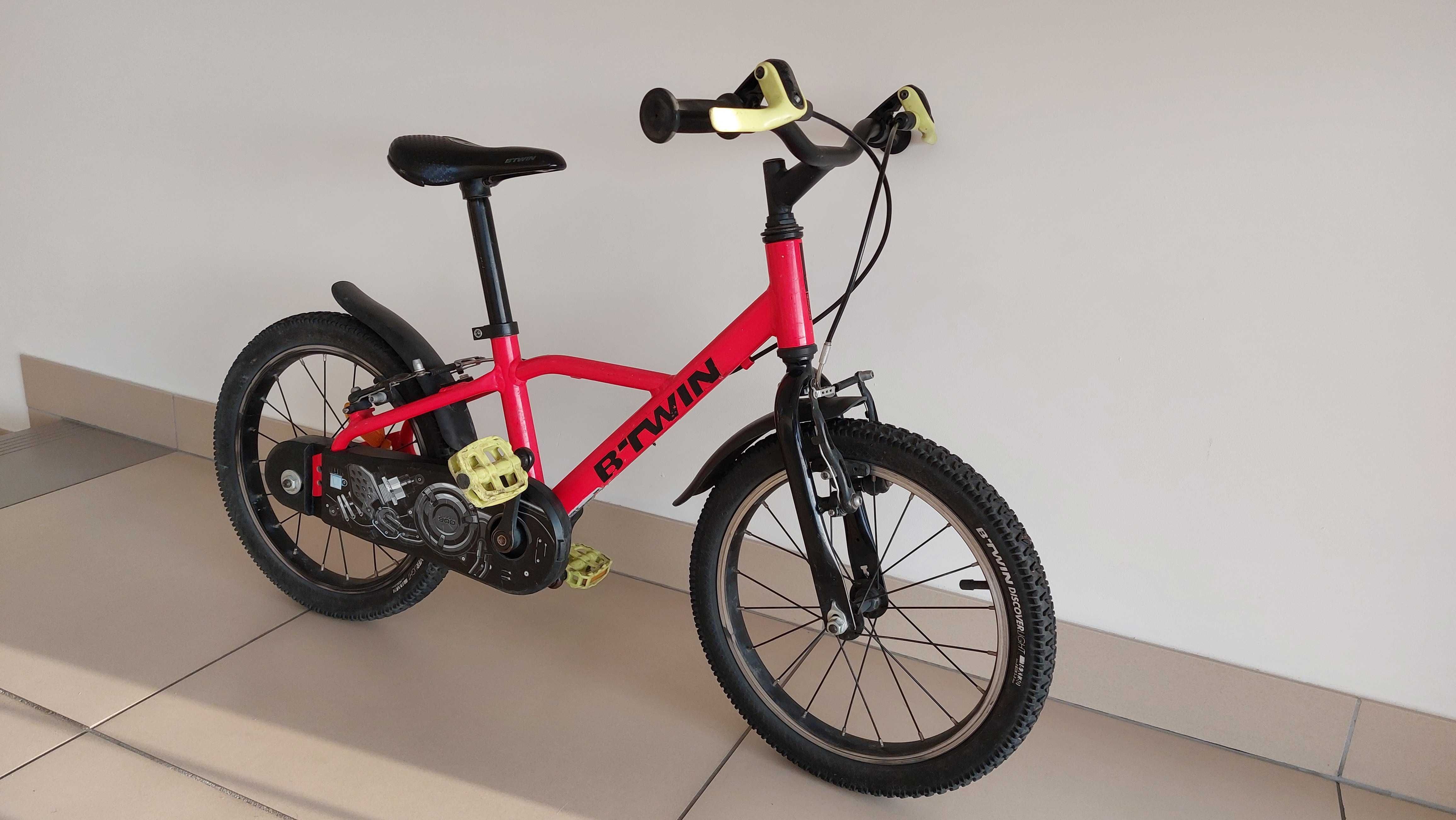 LEKKI 7.3 kg aluminiowy rower dziecięcy Btwin 900 Racing 16 cali