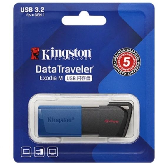 Usb накопичувач Kingstone Exodia M, Onyx 64Gb