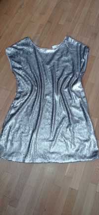 Sukienka cekinowa srebrna Lindex L/XL