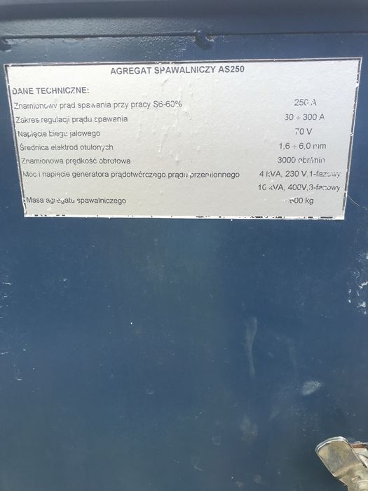 Agregat prądotwórczy-spawarka