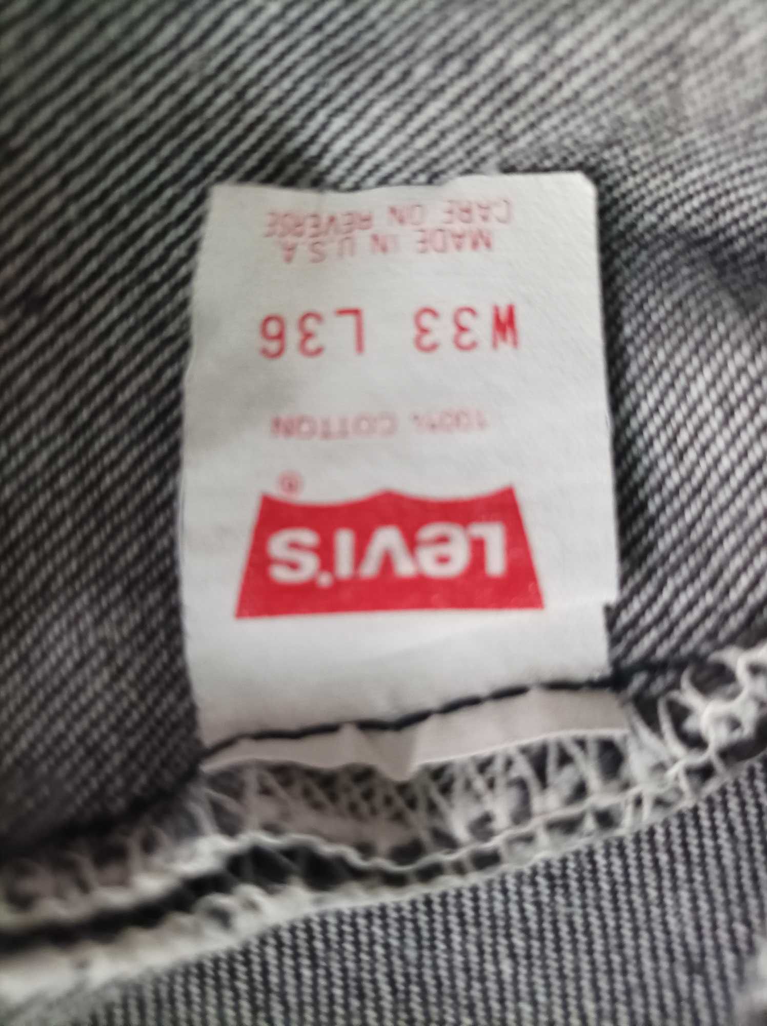 Коллекционные джинсы Levis 501 W33 L36 1989 г.в.