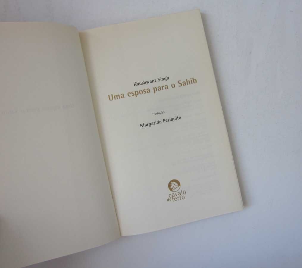 Khushwant Singh - UMA ESPOSA para o SAHIB