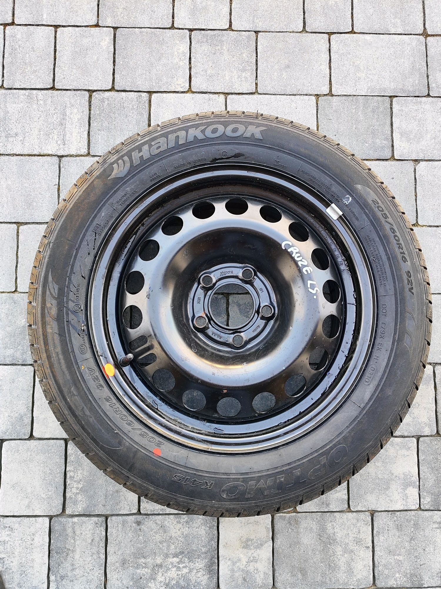 koło dojazdowe chevrolet cruze ls 205/60 r16