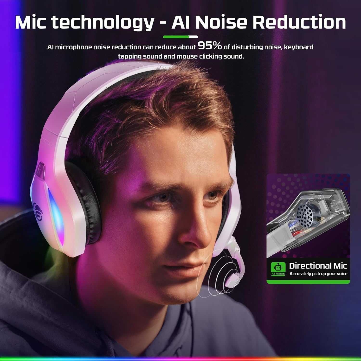 Fachixy FC100 zestaw słuchawkowy gamingowy do PS4/PS5/PC/Xbox/Nintendo