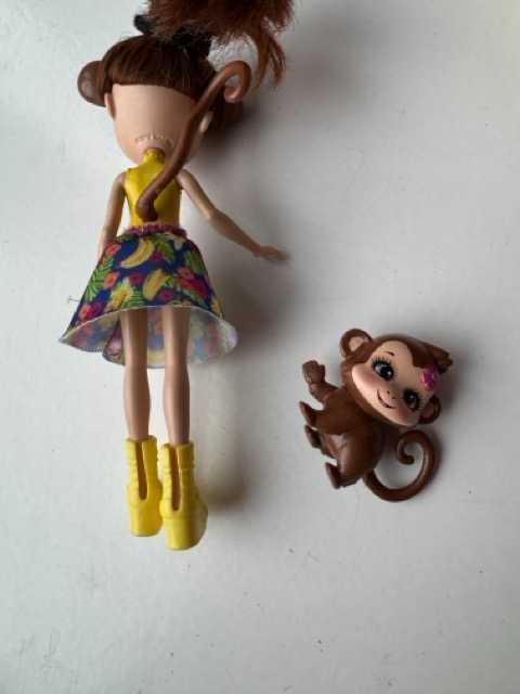Enchantimals lalka Merit Monkey (Małpka Merit) i zwierzątko Compas