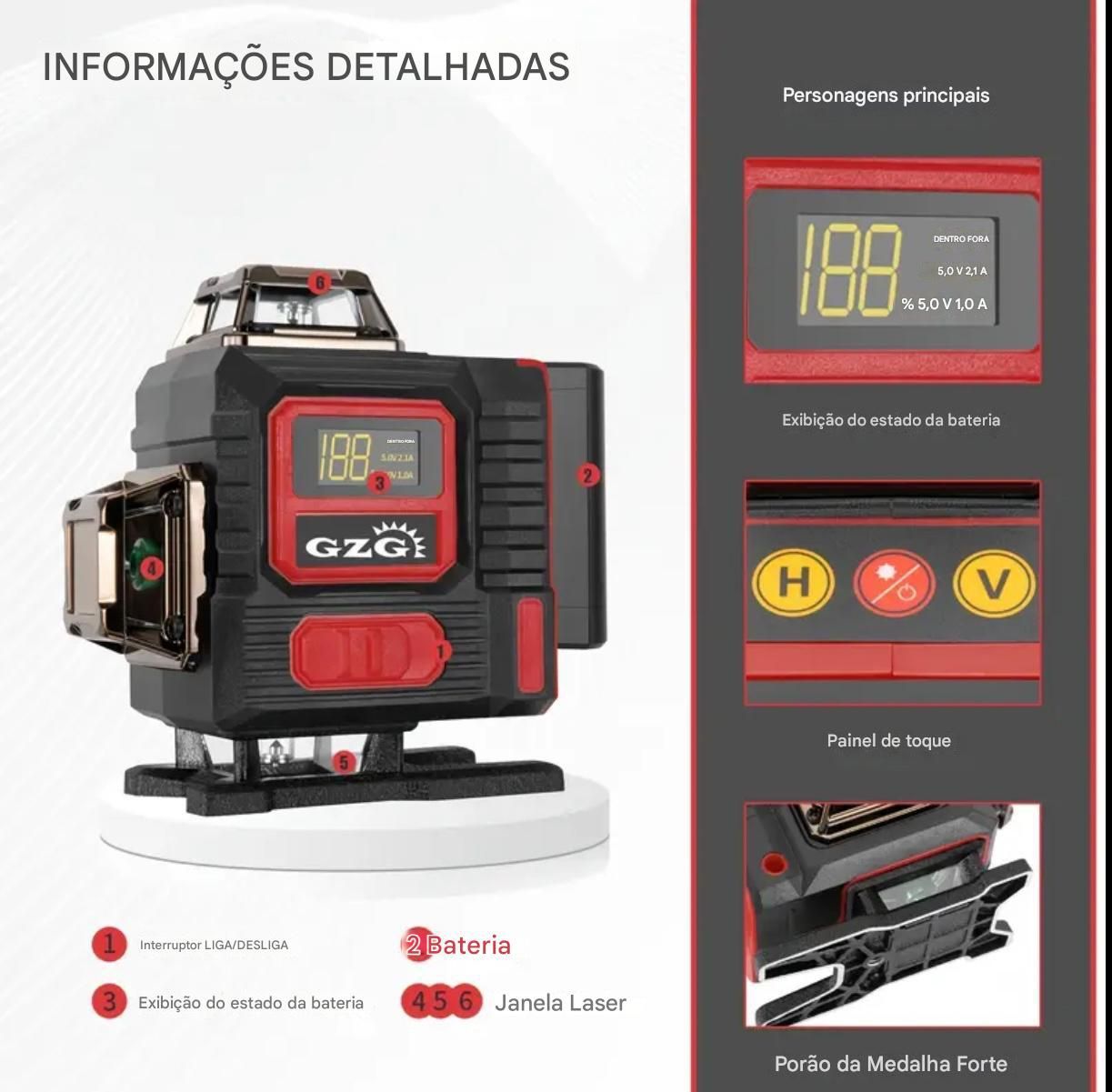 Nível laser 16 Linhas