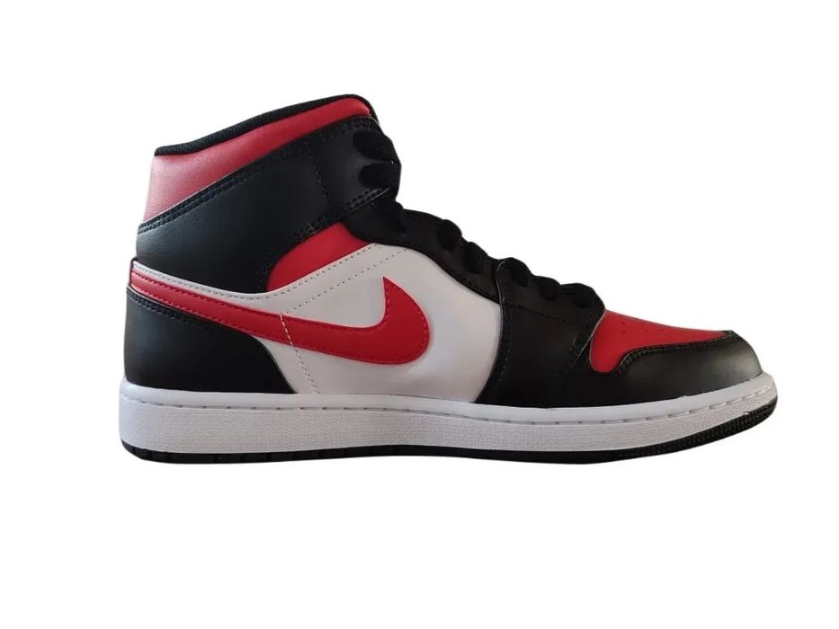 Air Jordan 1 Mid White Black Red (2022)