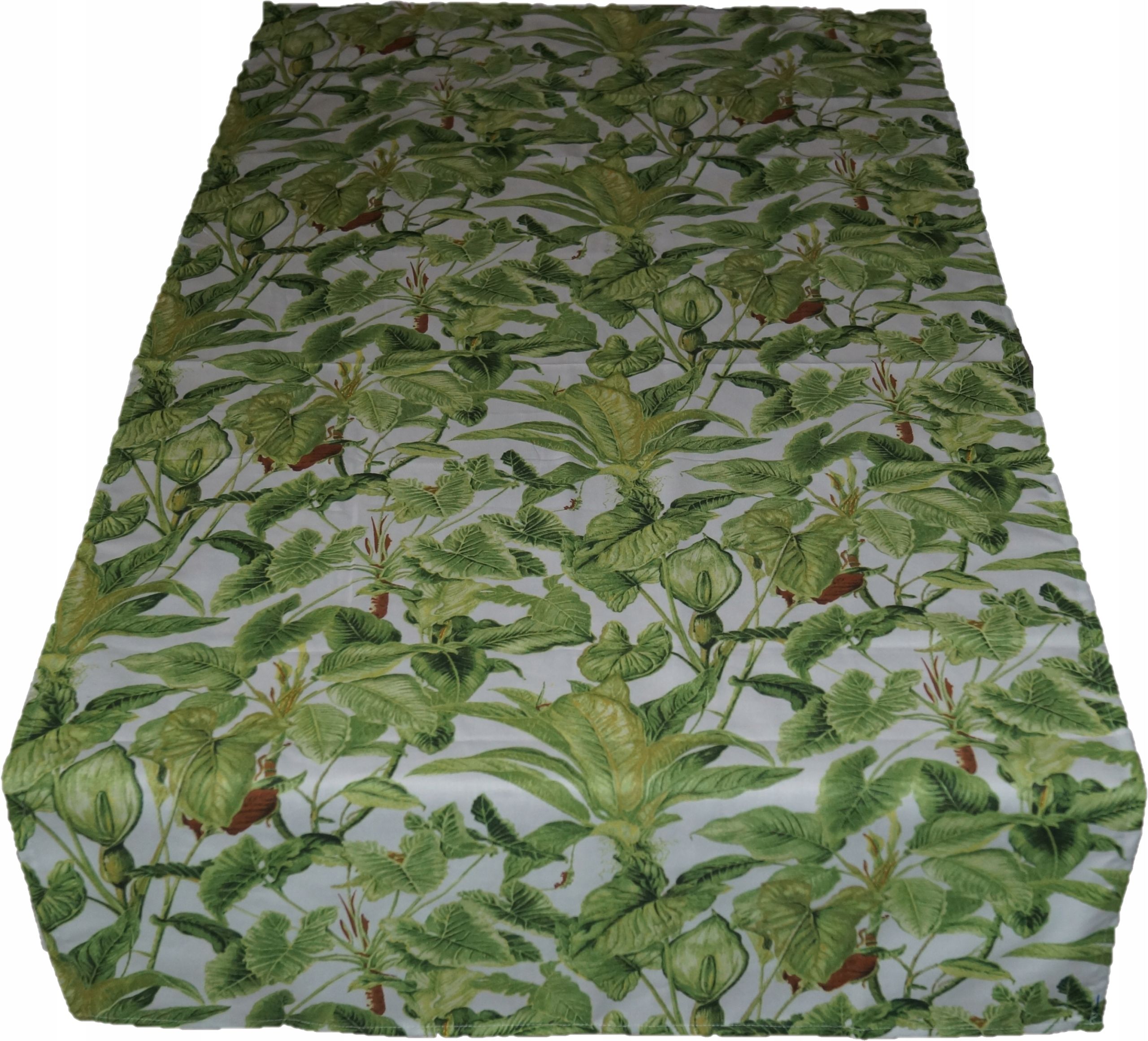 Bieżnik na stół ławę Obrus 60x120 Bawełniany Dżungla Palmy Monstera