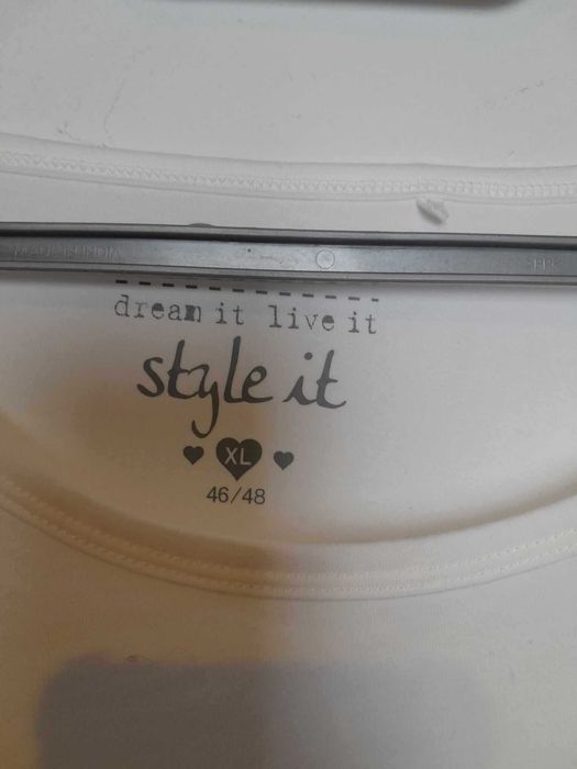 Biała bluzka damska z długim rękawem XL 46/58