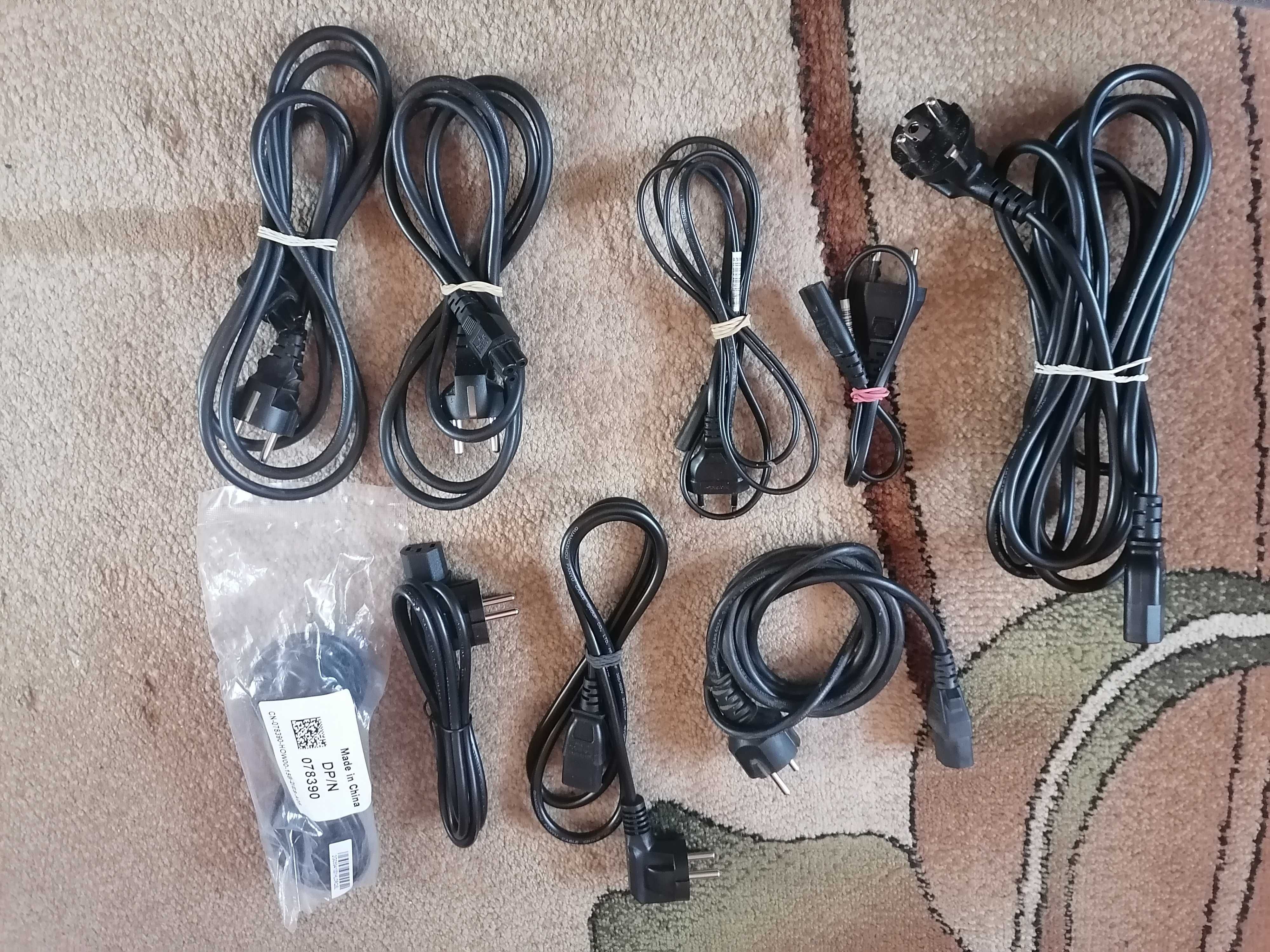 Kable zasilające 10 sztuk koniczynka, laptop, PC, ósemka