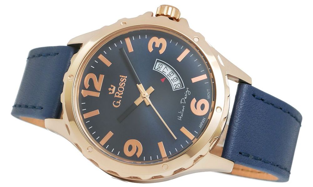 zegarek męski g.rossi 10273a-6f3 + box