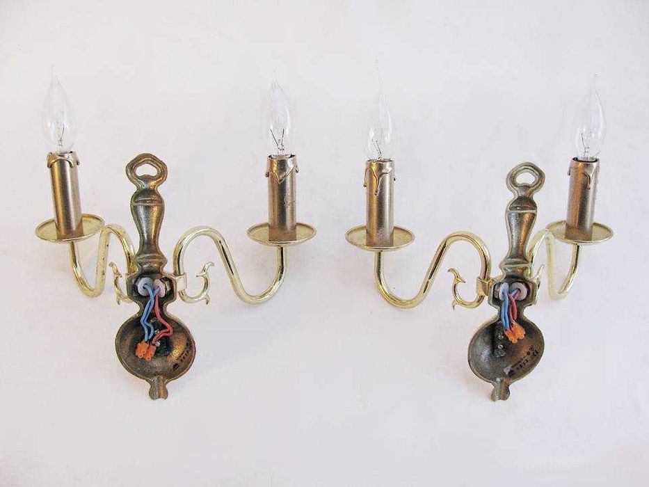 ~* 2 kinkiety podwójne mosiądz II * ~