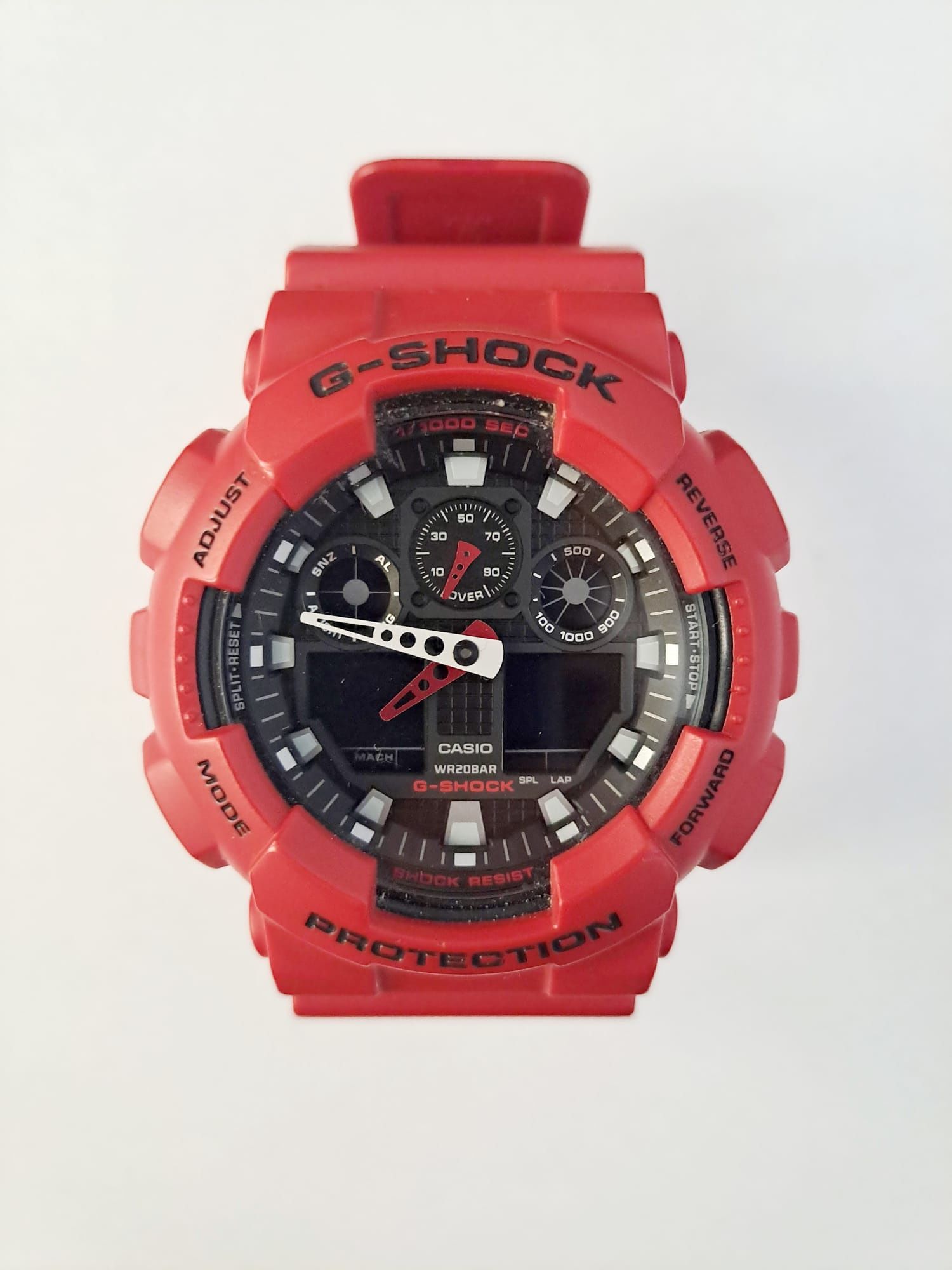Zegarek Casio czerwony  G-Shock GA - 100 B - 4AER