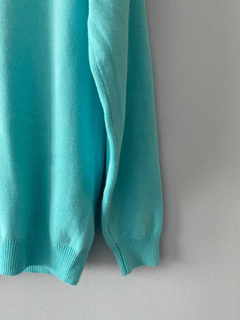 M & S Pulower swetr sweter niebieski 100 % bawełna eur S