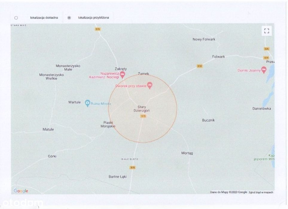 Działki rolne Stary Dzierzgoń od 1 ha do 27 ha .sprzedaż dzierżawa