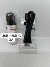 Kabel USB do Typ C 3.0 QC3.0 3A TUBA czarny 1 metr FORCELL