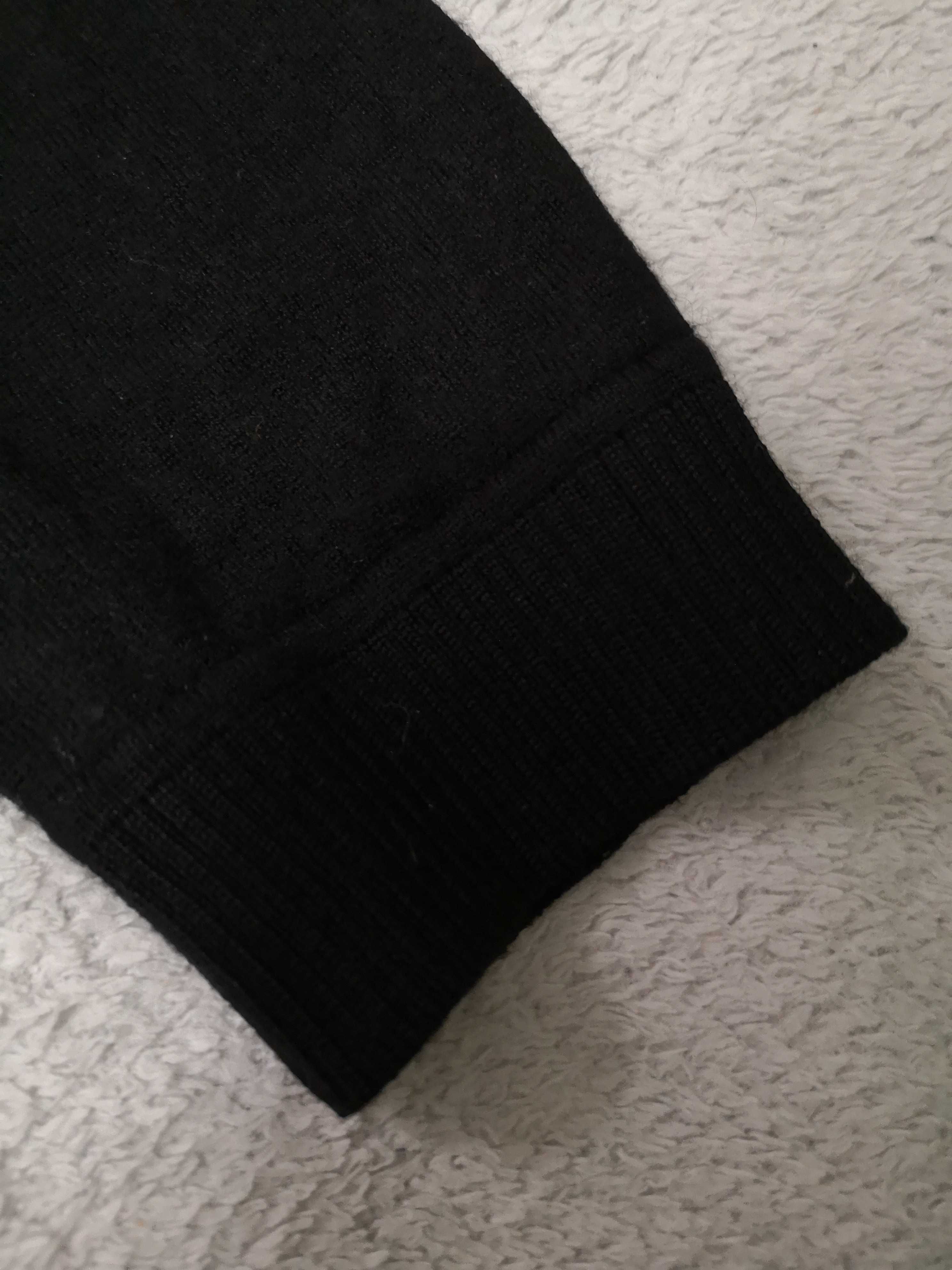 Czarny długi elegancki wełniany sweter Selected Femme 40
