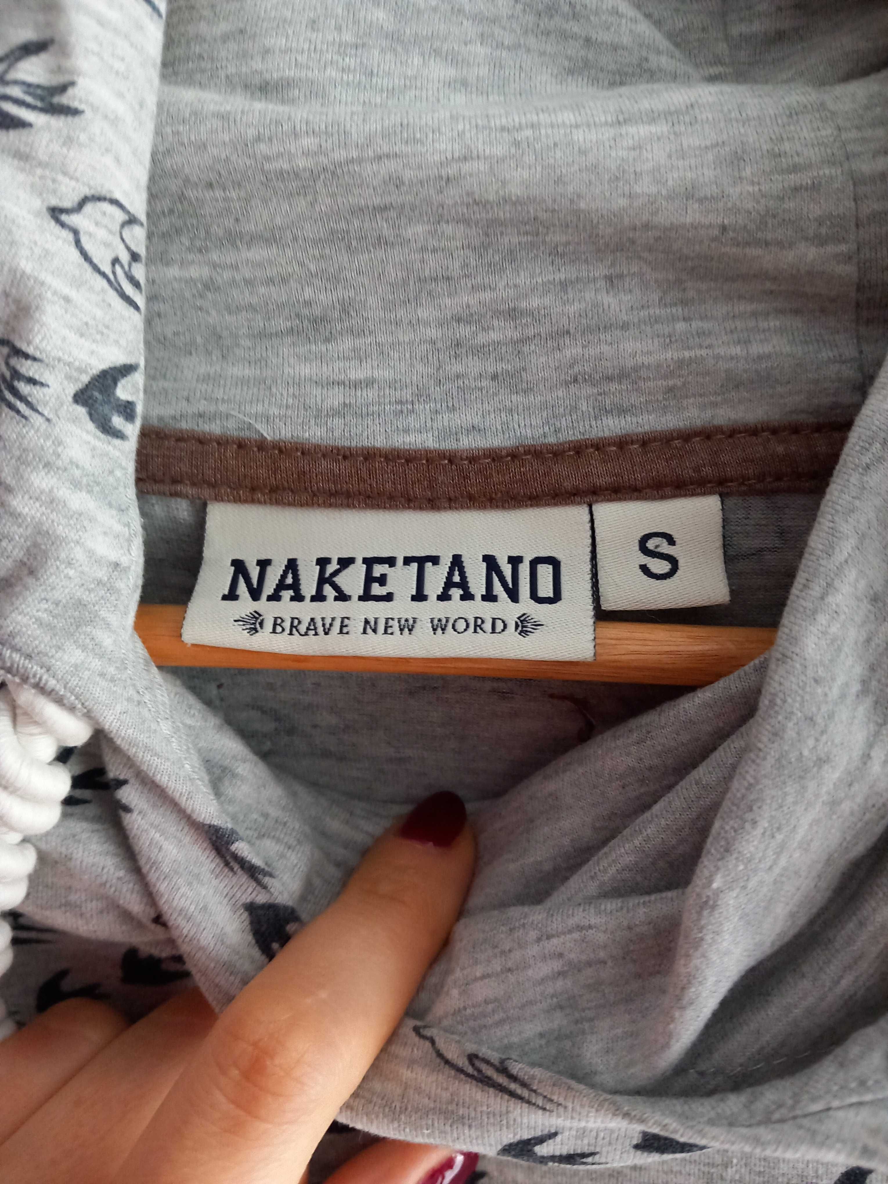 Naketano cienka bawełniana bluza damska z kapturem hoodie