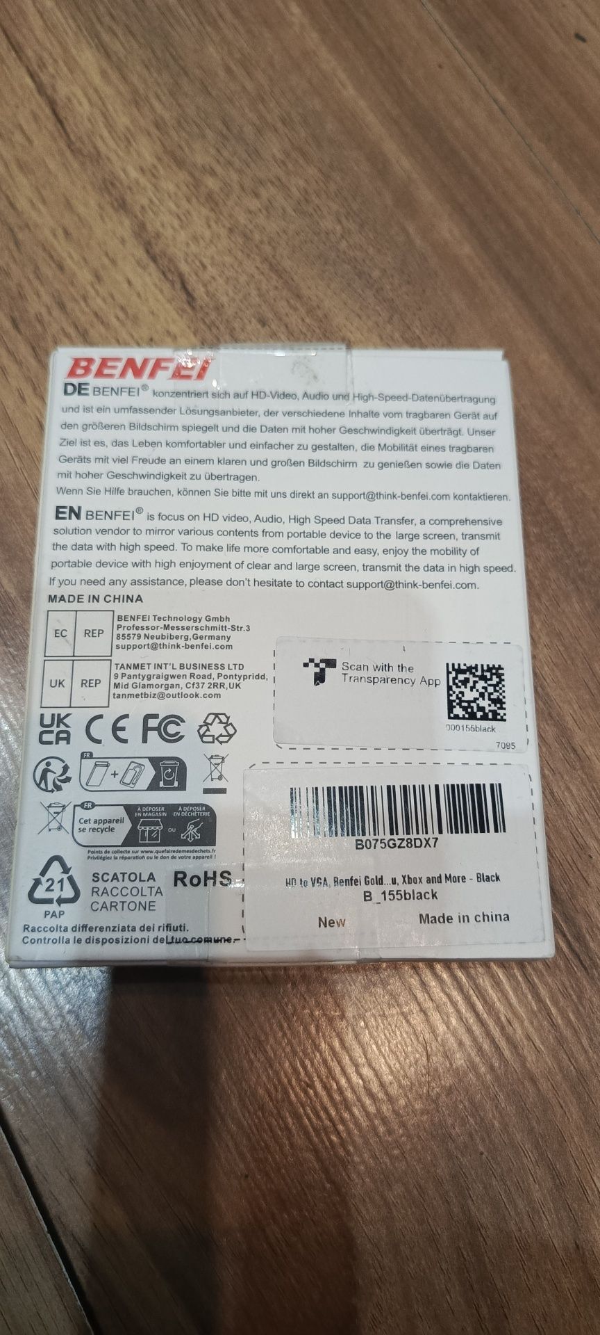 Benfei kabel,adapter HDMI do VGA.